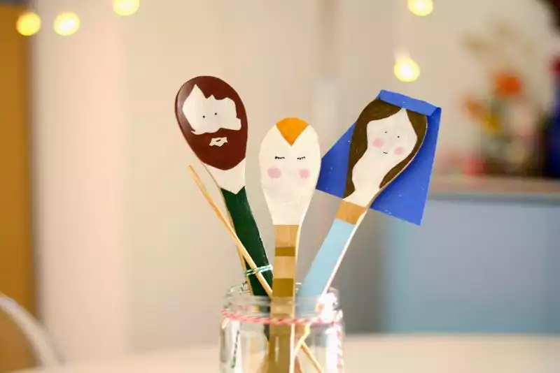 Funny painted spoons