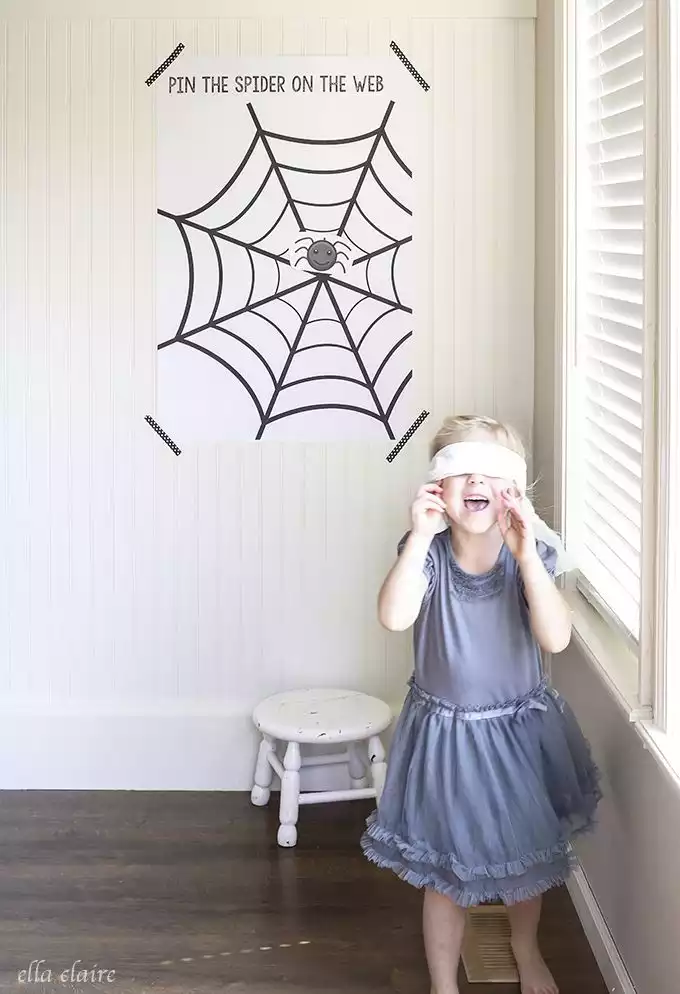 Funny spider web for kids