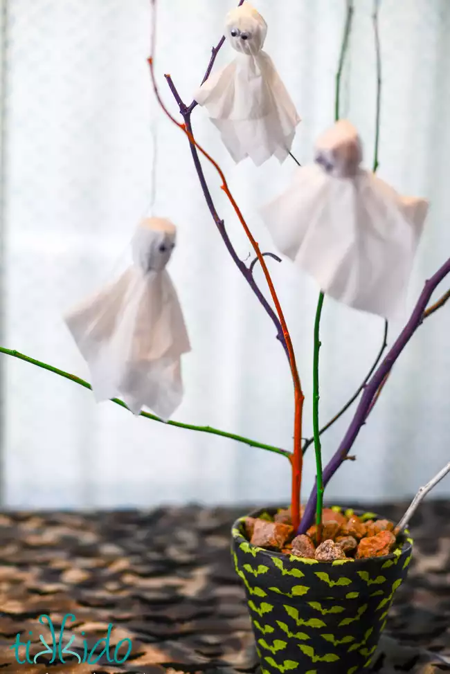 Ghost tree halloween centerpiece