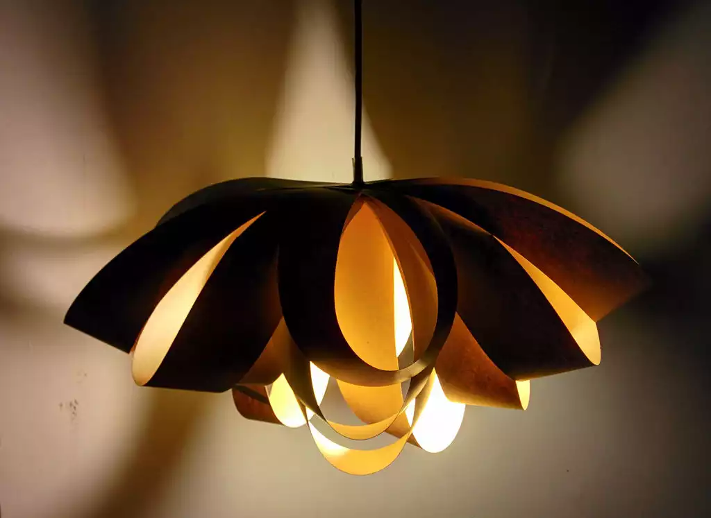 Giant decorative bow paper lamp