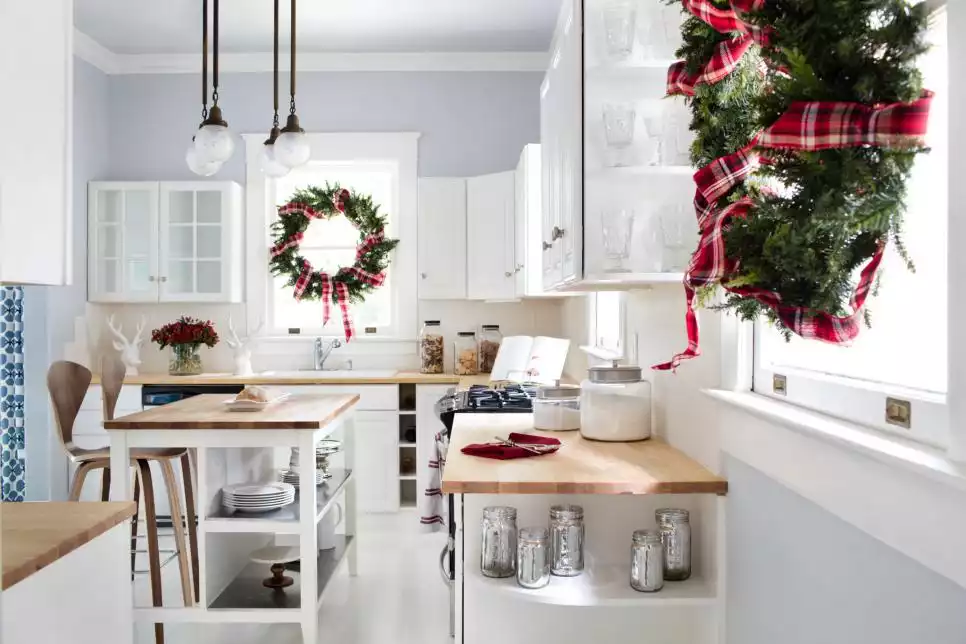 Giant indoor christmas window wreath