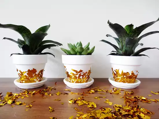 Gold Confetti planter