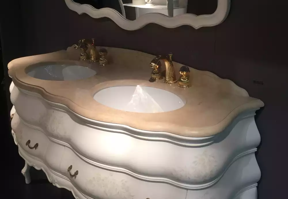 Gold finish bathroom faucets