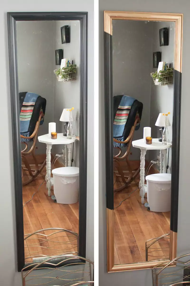 Gold mirror makeover