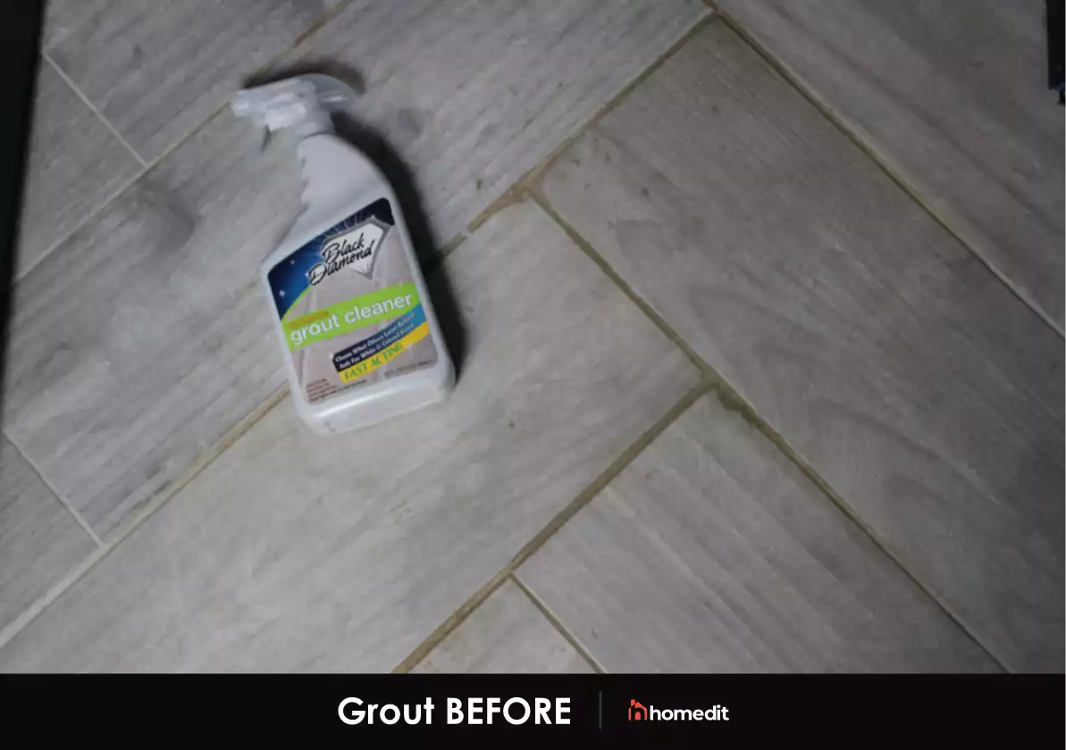 Grout before cleaning