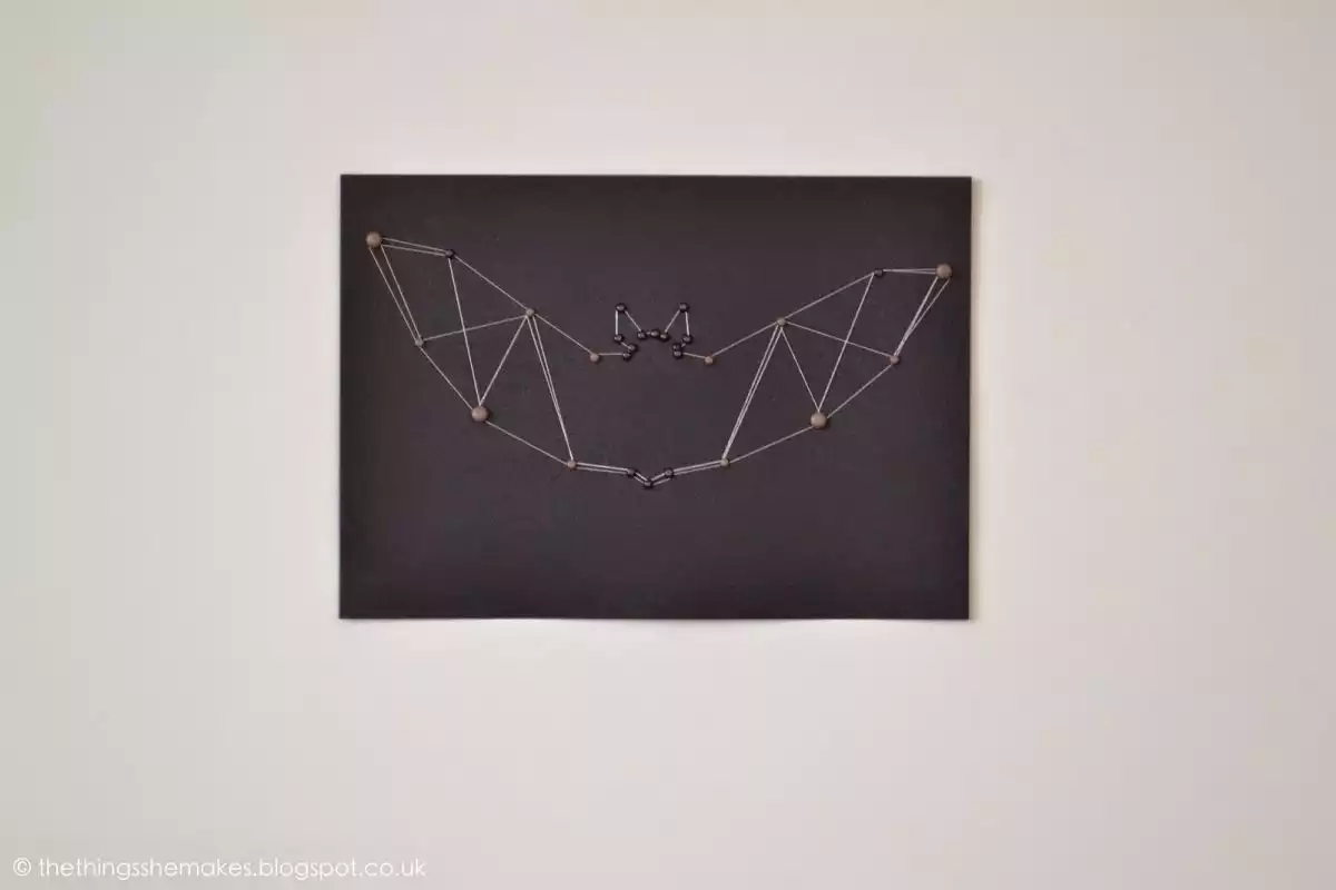 Halloween Bat Brad & Thread Art