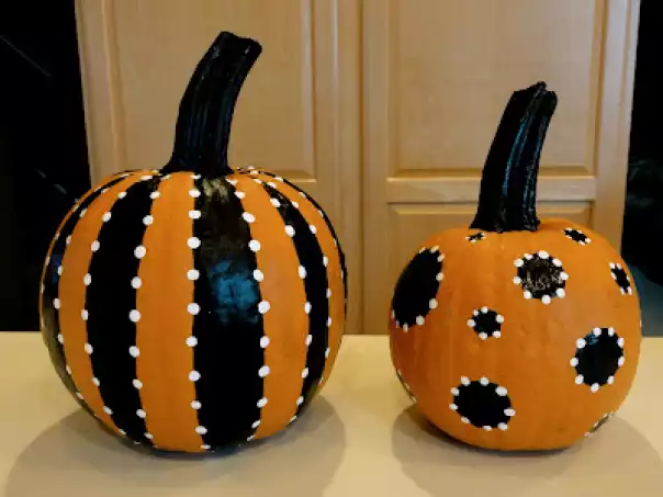 17. Halloween Themed Pumpkin Painting
