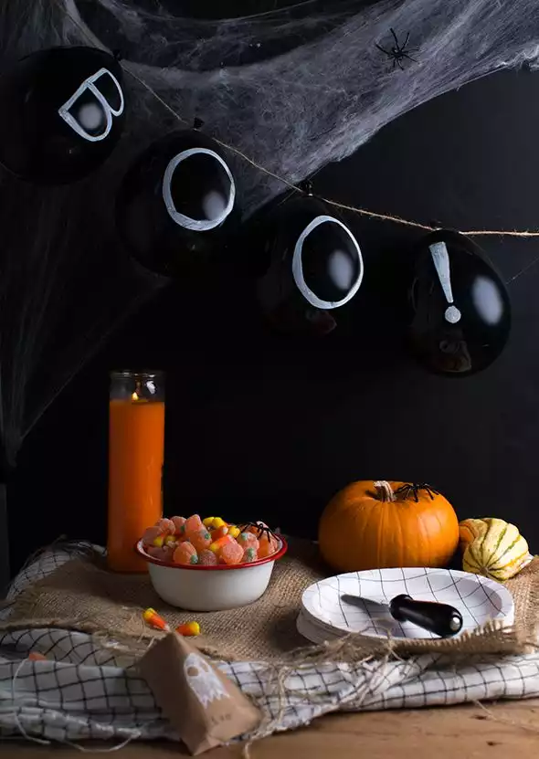 Halloween black balloons