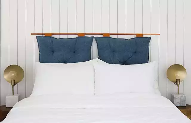 Double hanging cushion headboard