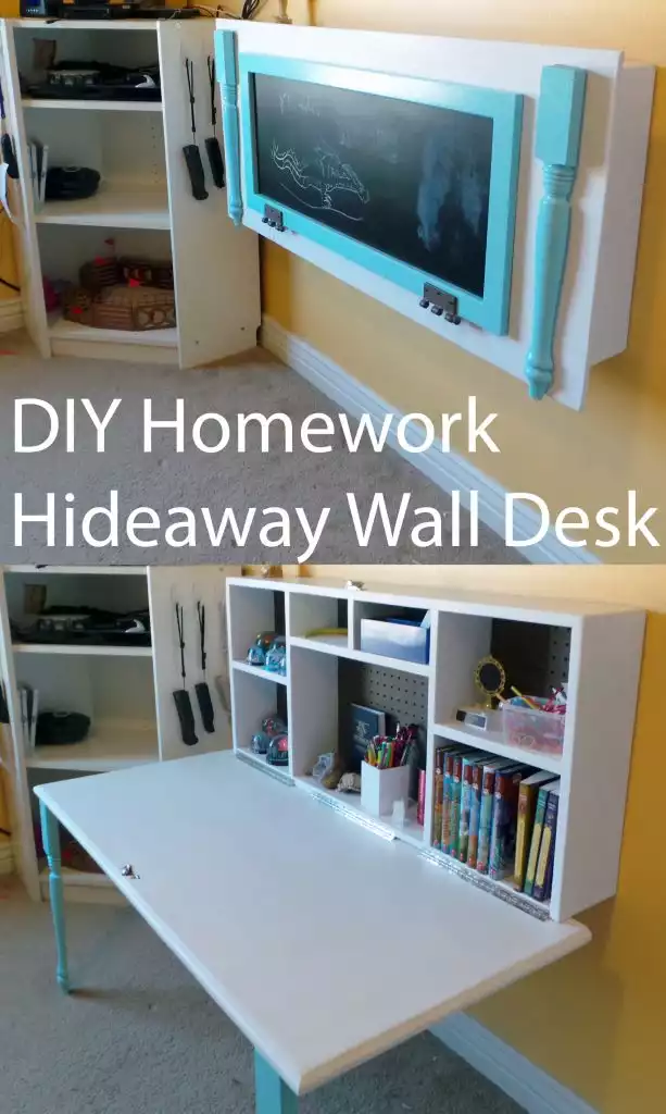 Hideway wall desk