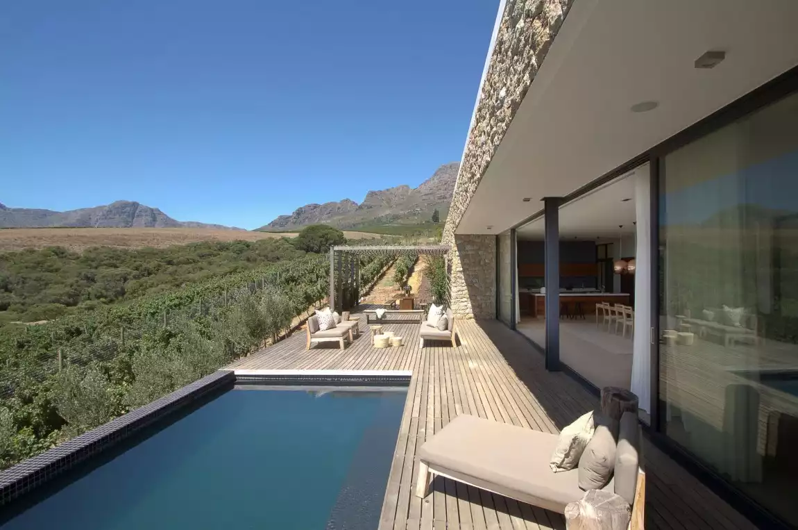 Hillside house on Stellenbosch Porch Pool