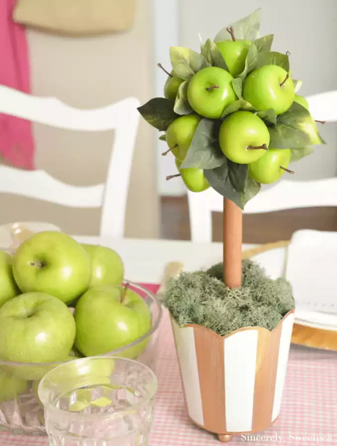 Homemade Apple Topiary Tree