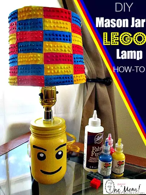 How To Make A Lego Minifigure Lamp With A Mason Jar + Lego Brick