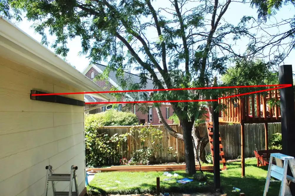 How to Frame a Modern Pergola - measuring