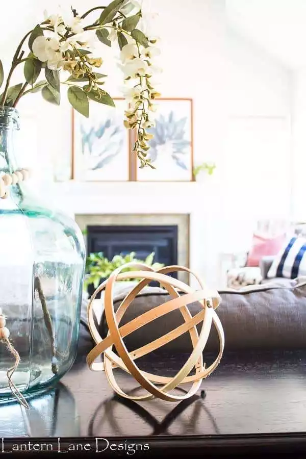 How to make decorative orbs using embroidery hoops