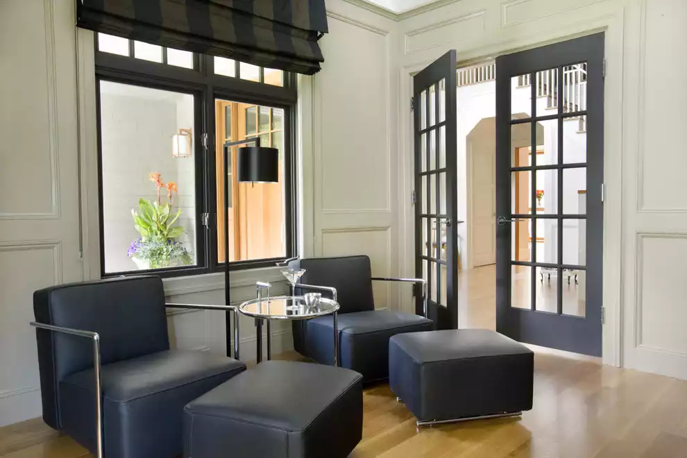 Interior Black Wood French Doors
