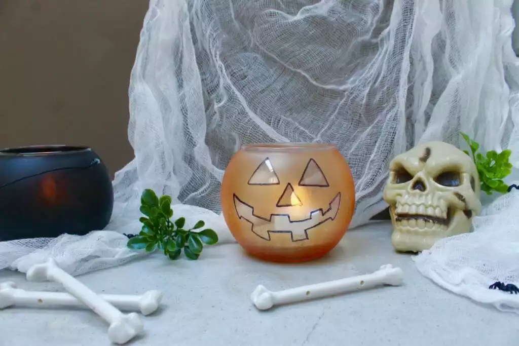 Jack O Lantern and Cauldron Candle Holders 1024x683