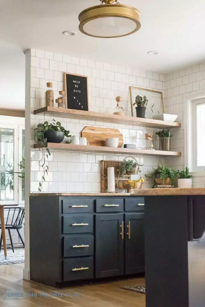 Make custom shelves to fit your kitchen