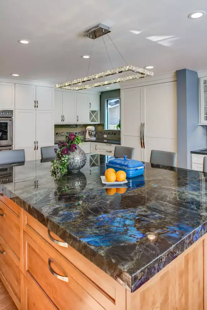 Labradorite Countertops on an Island