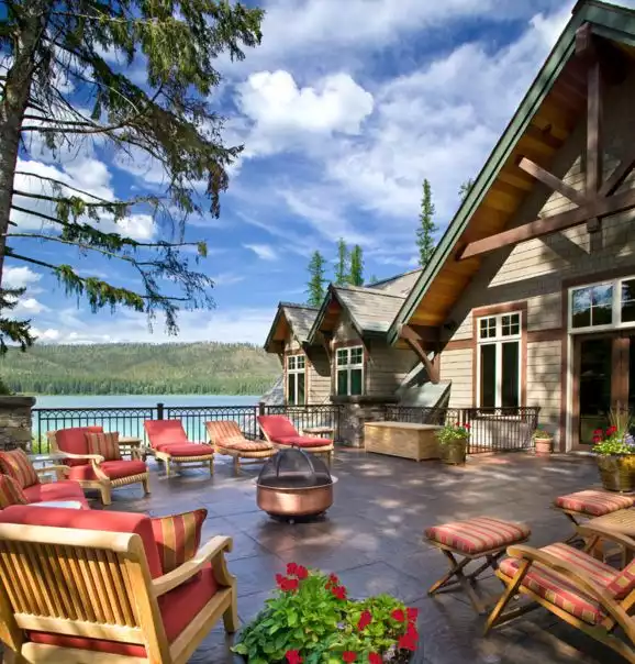 Lake house deck