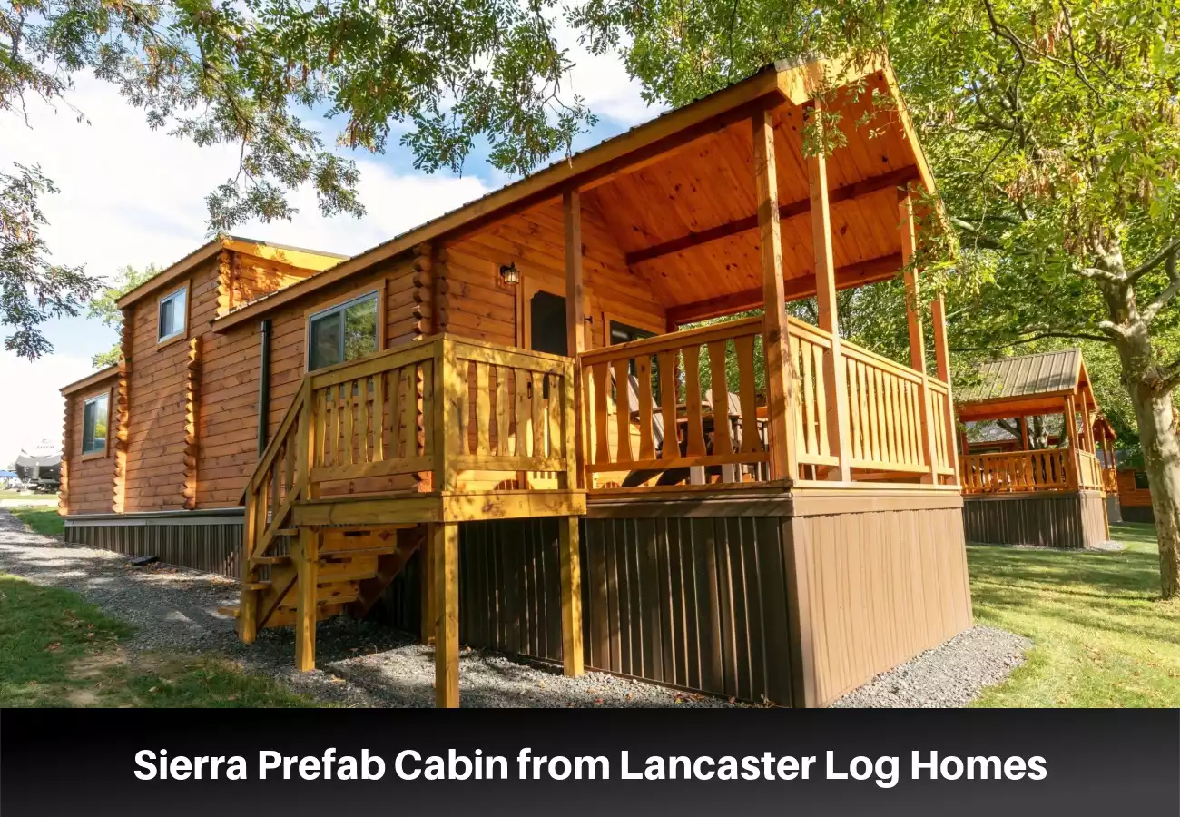 Sierra Prefab Log Cabin from Lancaster Log Homes