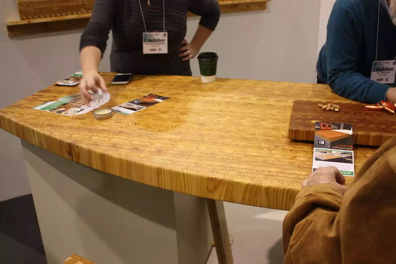 Larchwood of Canada makes some particular artistic looking butcher block counters.