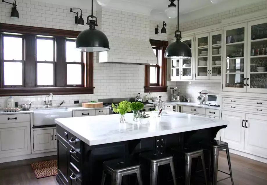 Large Kitchen island for farmhouse style