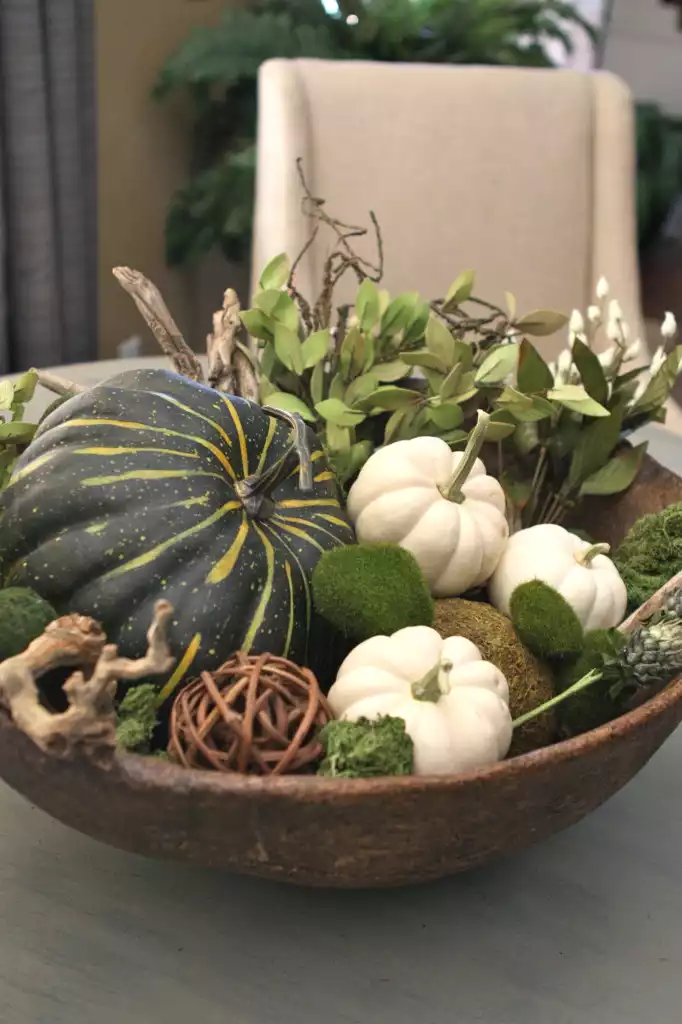 DIY Foraged Fall Bowl Centerpiece