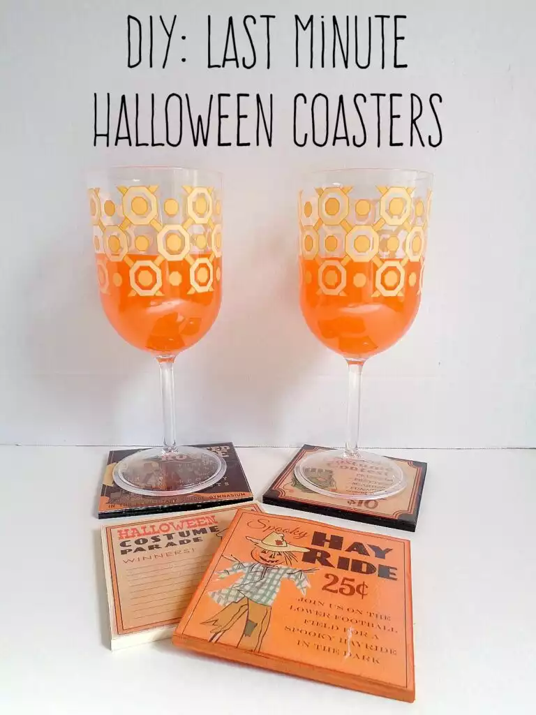 Last Minute Halloween Coasters