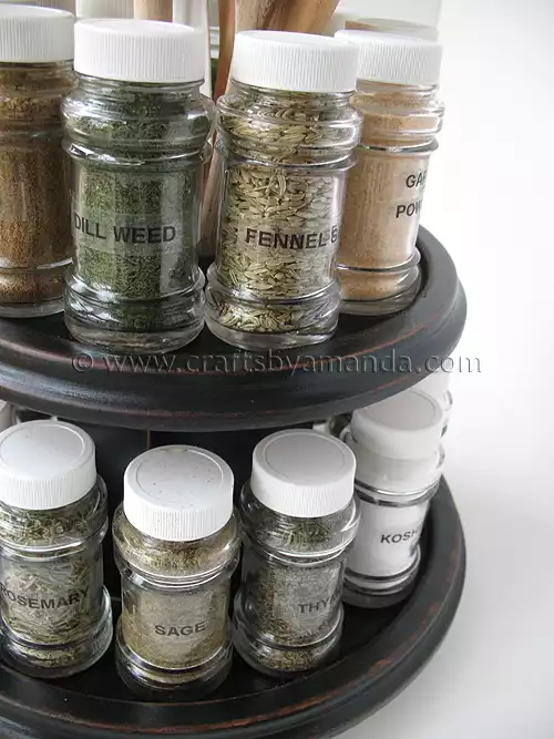 Lazy susan spice rack