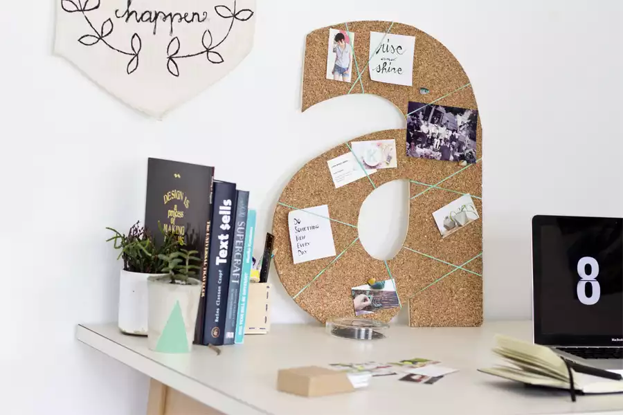 Letter a pinboard DIY