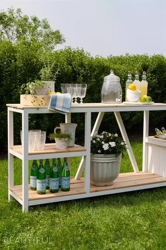 Light and Airy DIY Outdoor Bar