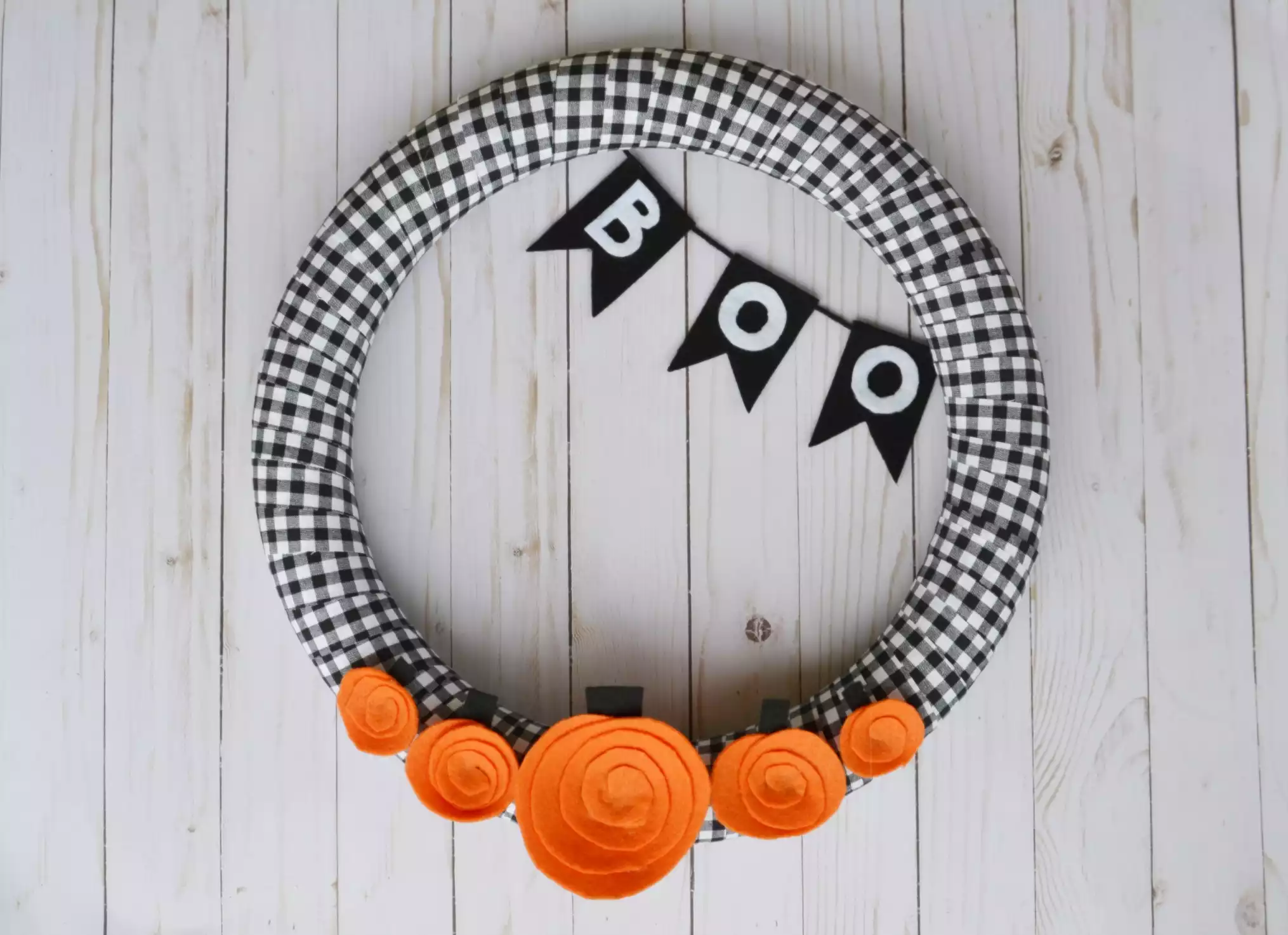 Black and White Halloween Wreath