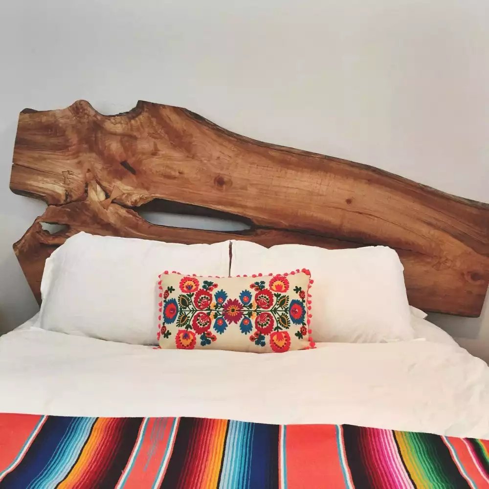 Liv edge wood headboard design