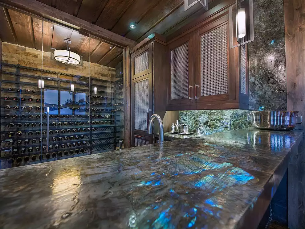 Luxury Wine Cellar with Labradorite