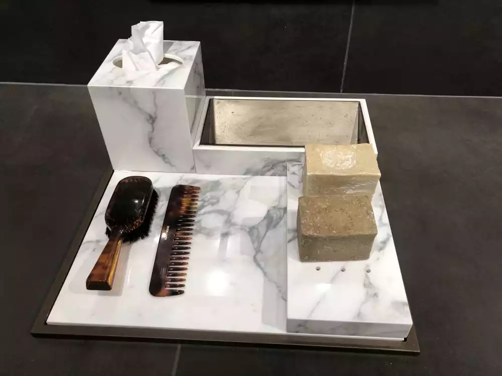 Marble bathroom accessories