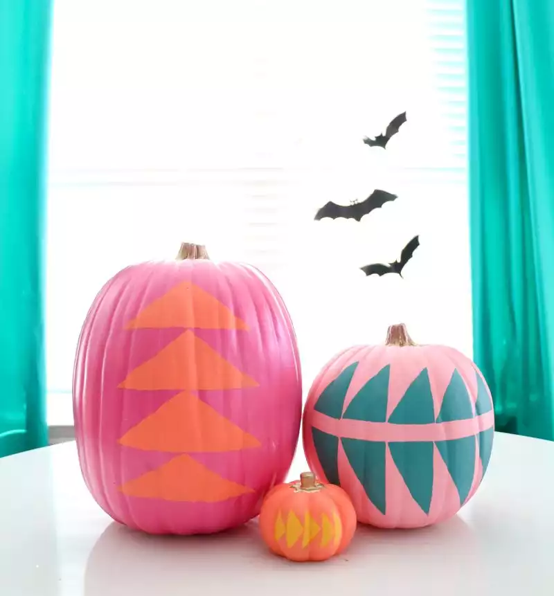 Geometric Pumpkin Painting Designs