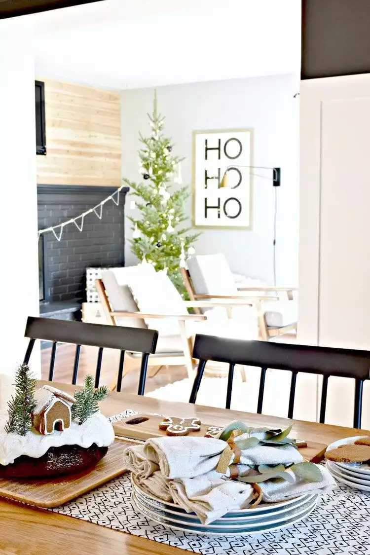 Modern Christmas Home Decor Table