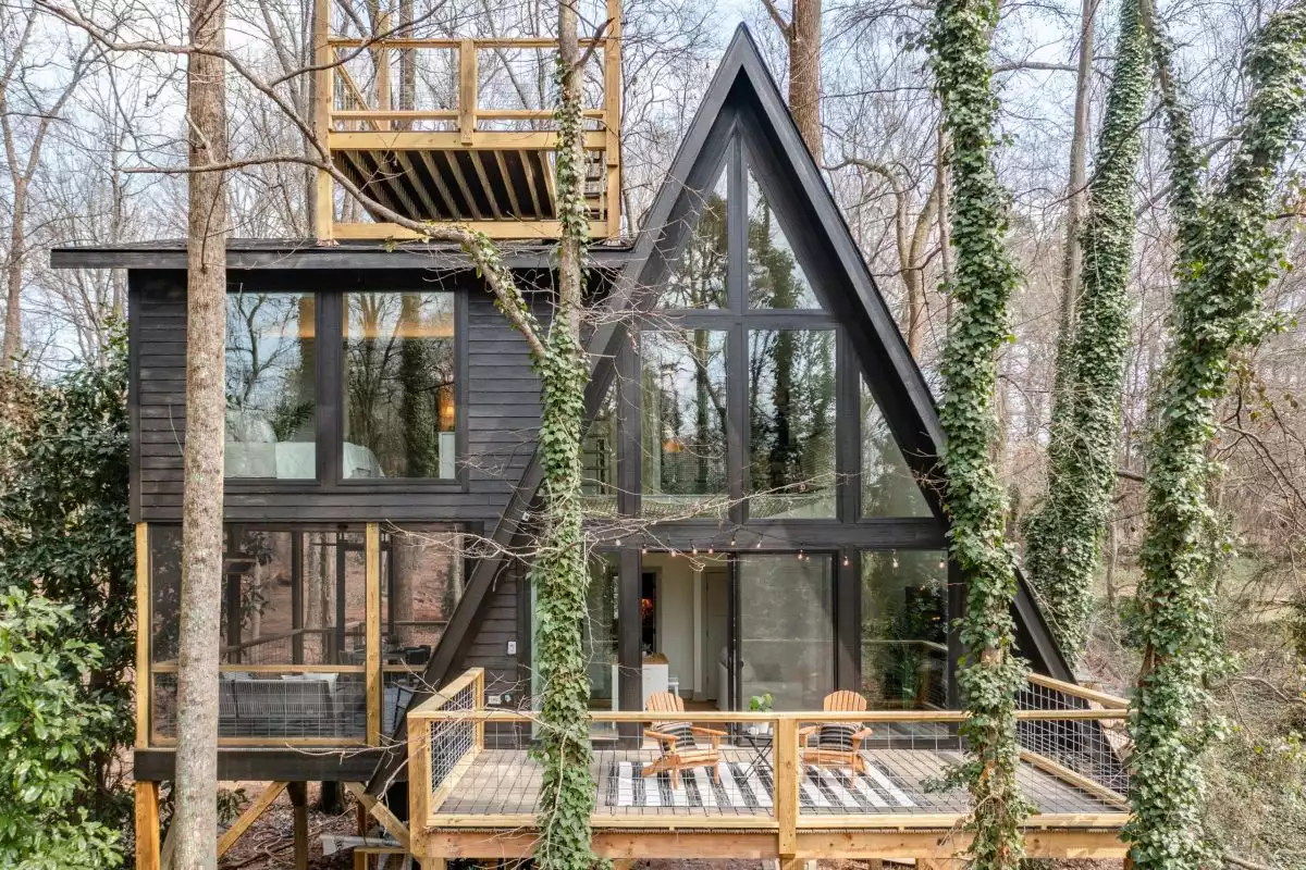 Modern-Rustic A-Frame Cabin