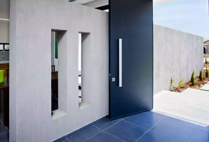 Modern and contemporary black door