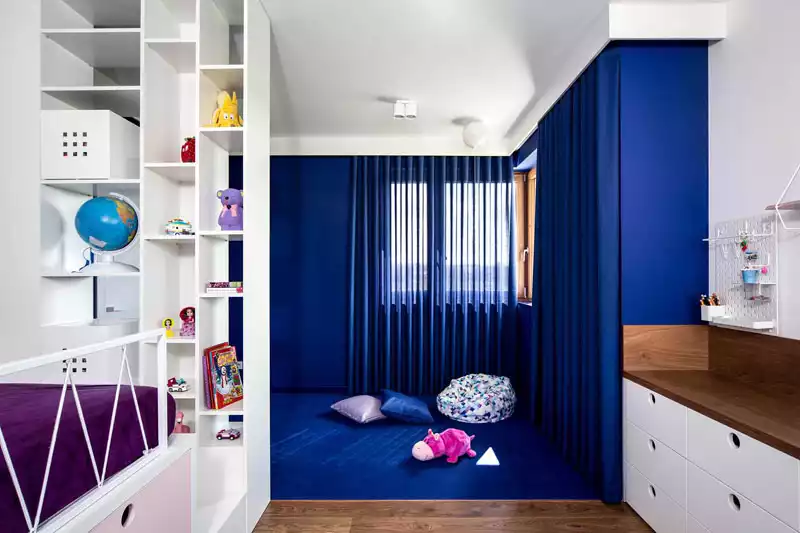 Modern kids room Widawscy Studio Architektury - bold colors