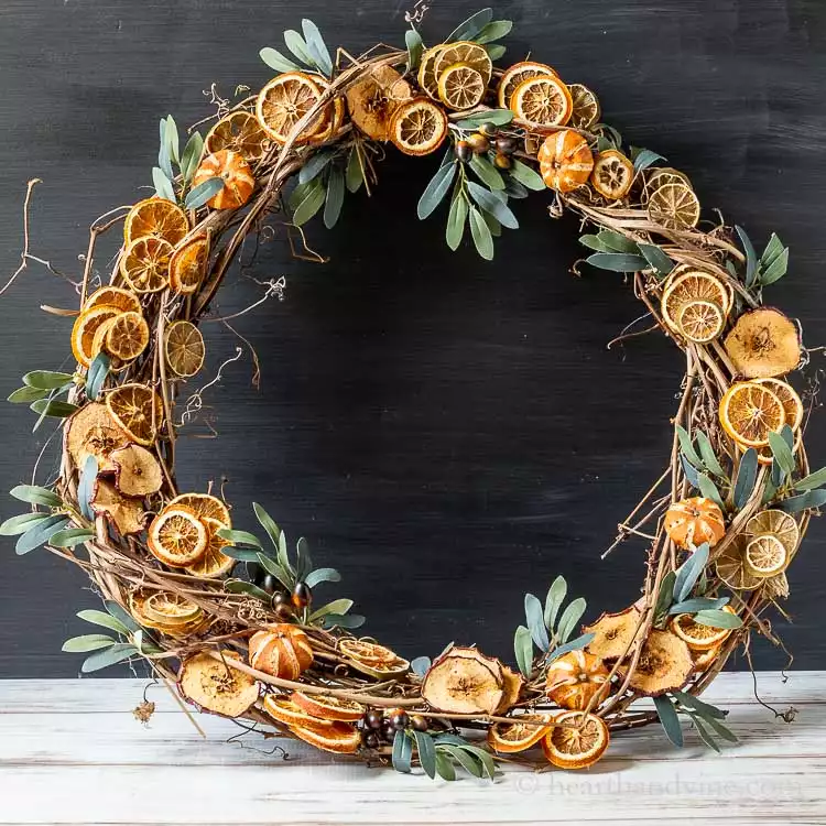 Natural Dried Fruit Wreath