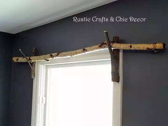 Nature inspired curtain rod