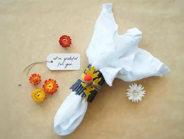 DIY Fall Felted Napkin Rings