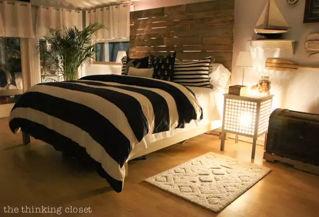 Nautical reclaimed wood bedroom