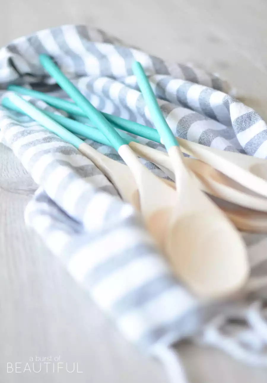 Ombre painted spoons