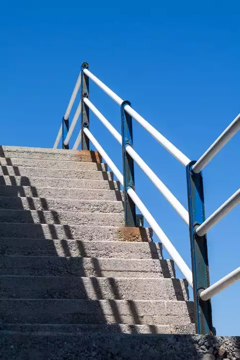 Outdoor stairs railing