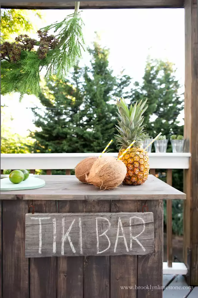 Reclaimed Wood Tiki bar