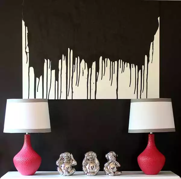 Paint drip wall art