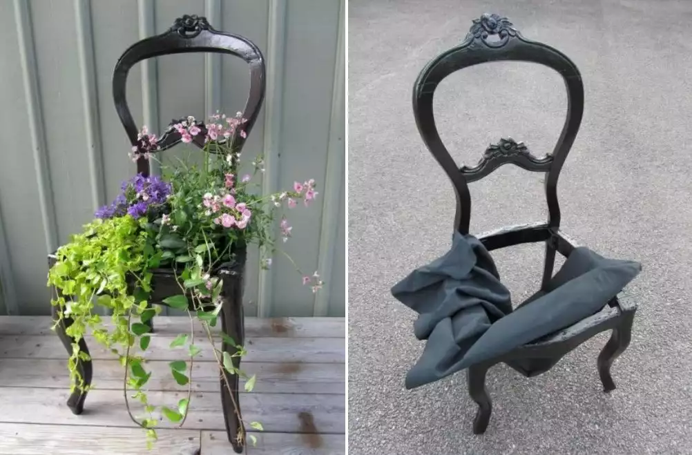 How To Cleverly Upcycle An Old Chair Into A Planter